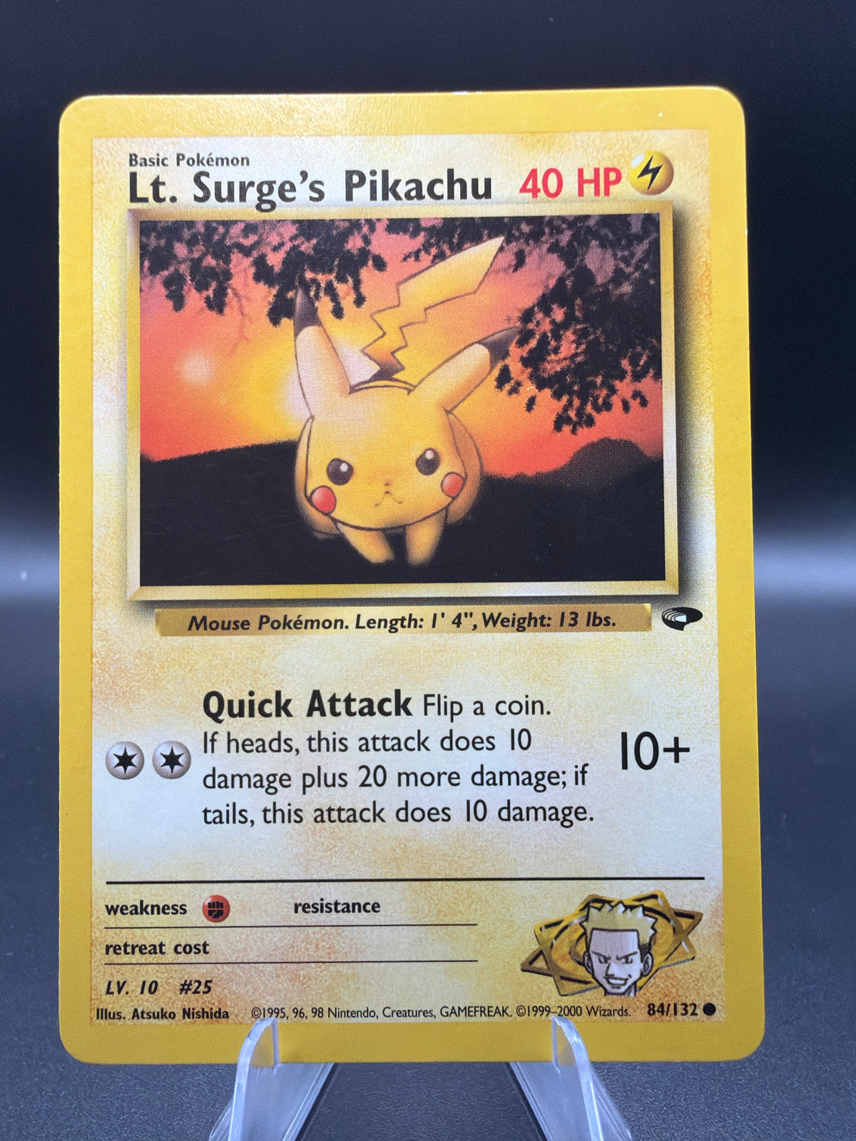 Pokémon TCG: Lt. Surge's Pikachu - Gym Challenge (G2)