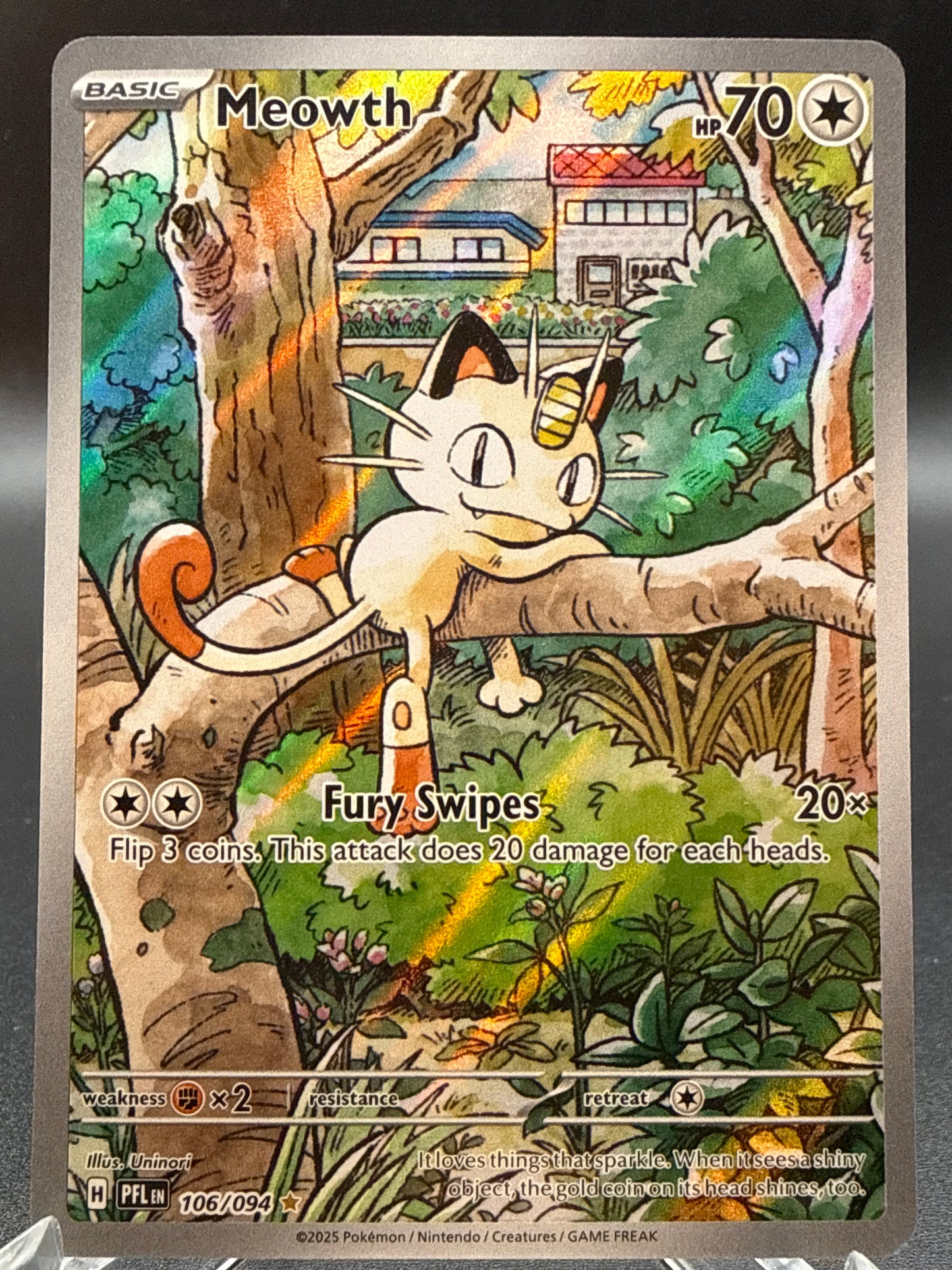 Pokémon TCG: 2025 Meowth 106/094 PFL: Phantasmal Flames