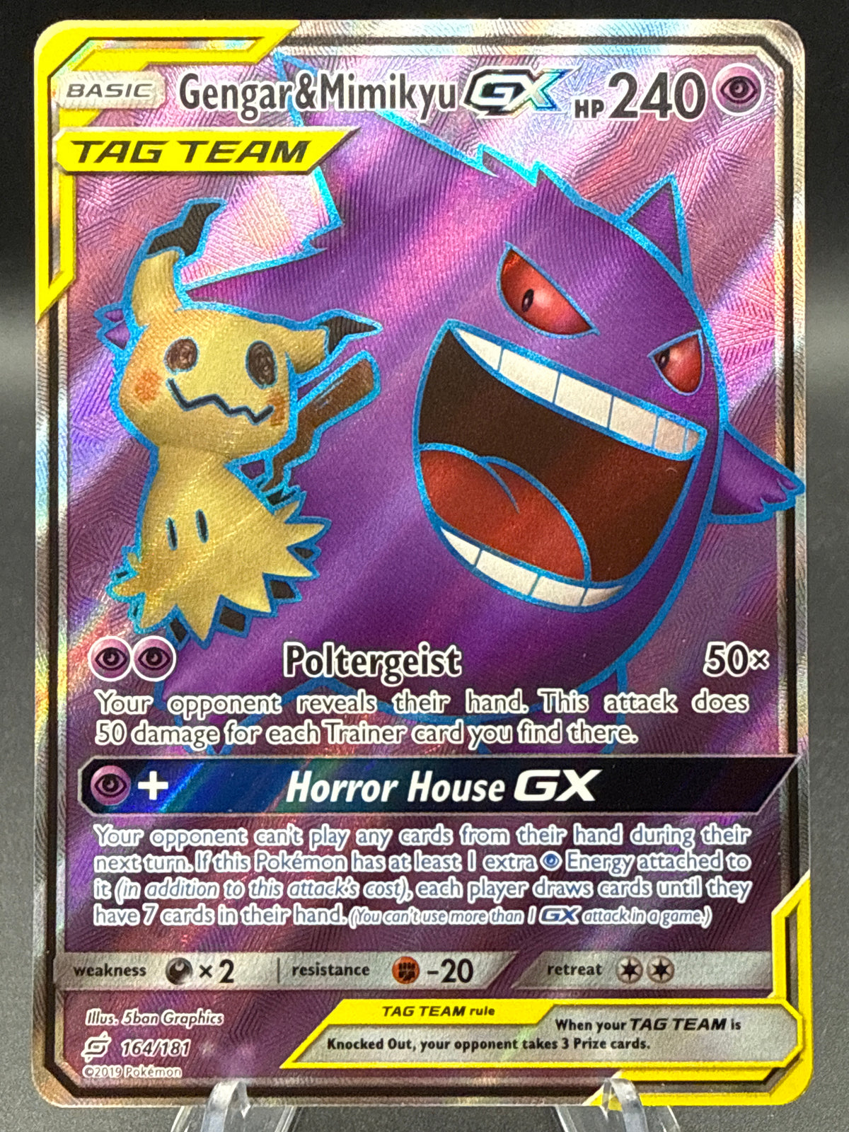 Pokémon TCG: 2019 Gengar & Mimikyu GX - 164/181 - SM: Team Up