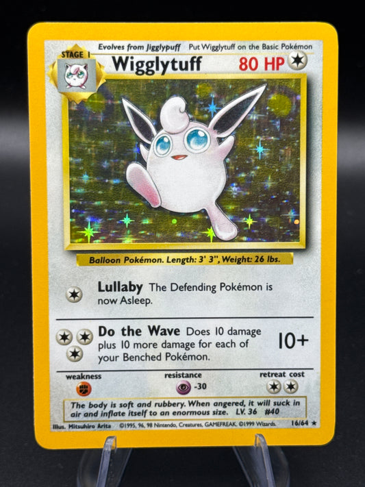 Pokémon TCG: 1999 Wigglytuff 16/64 Jungle Holo (No Symbol Error)