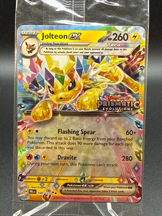 Pokémon TCG: 2025 Jolteon ex 030/131 SV: Prismatic Evolutions Stamped Promo Sealed
