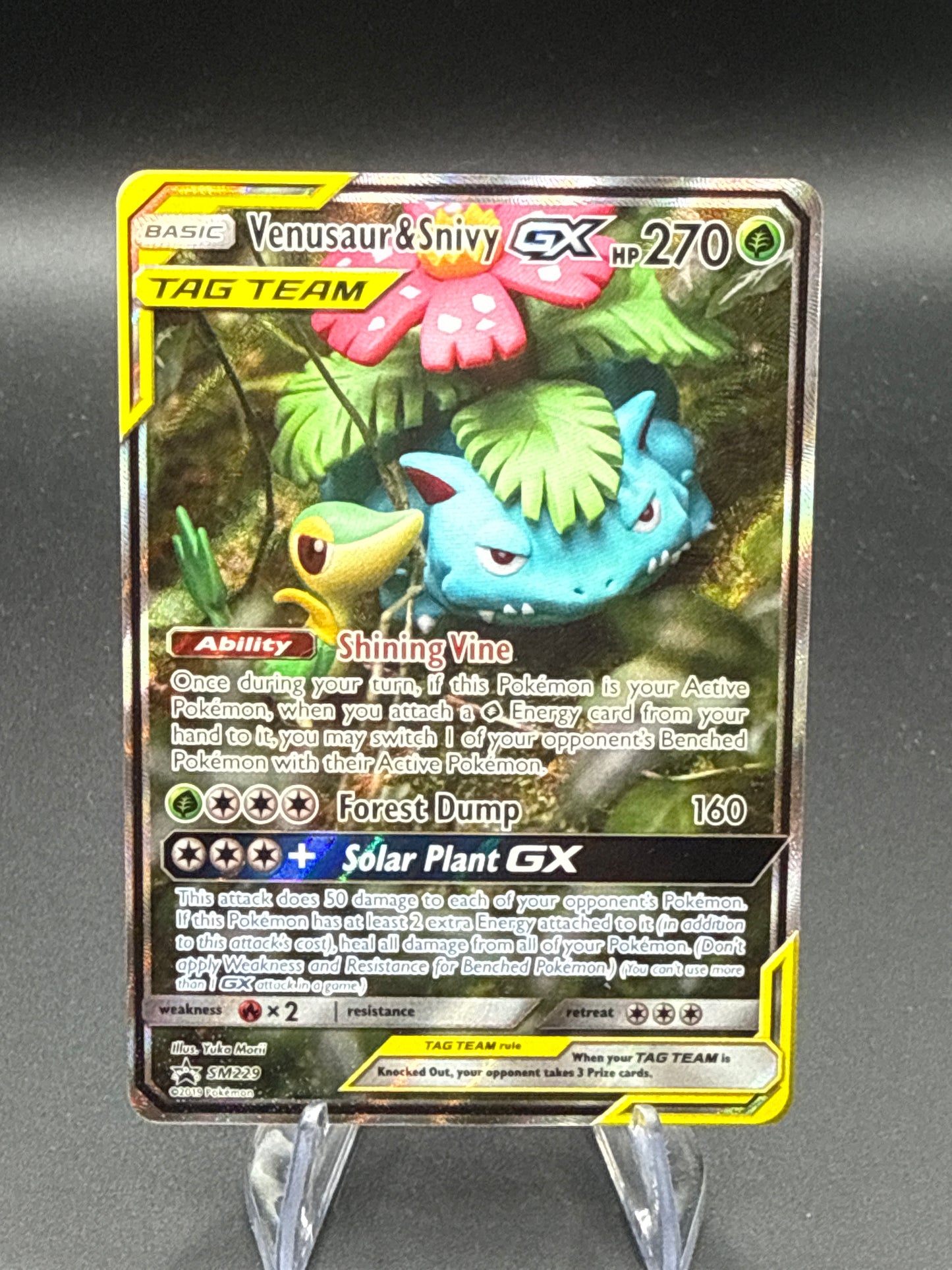 Pokémon TCG: 2023 Venusaur & Snivy GX SM229 S&M Tag Team Promo