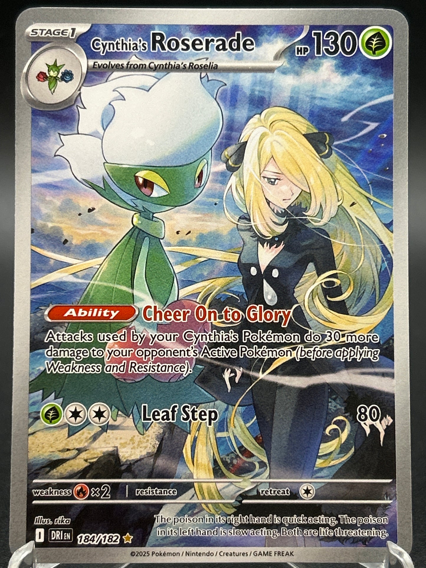 Pokémon TCG: 2025 Cynthia's Roserade 184/182 SV: Destined Rivals