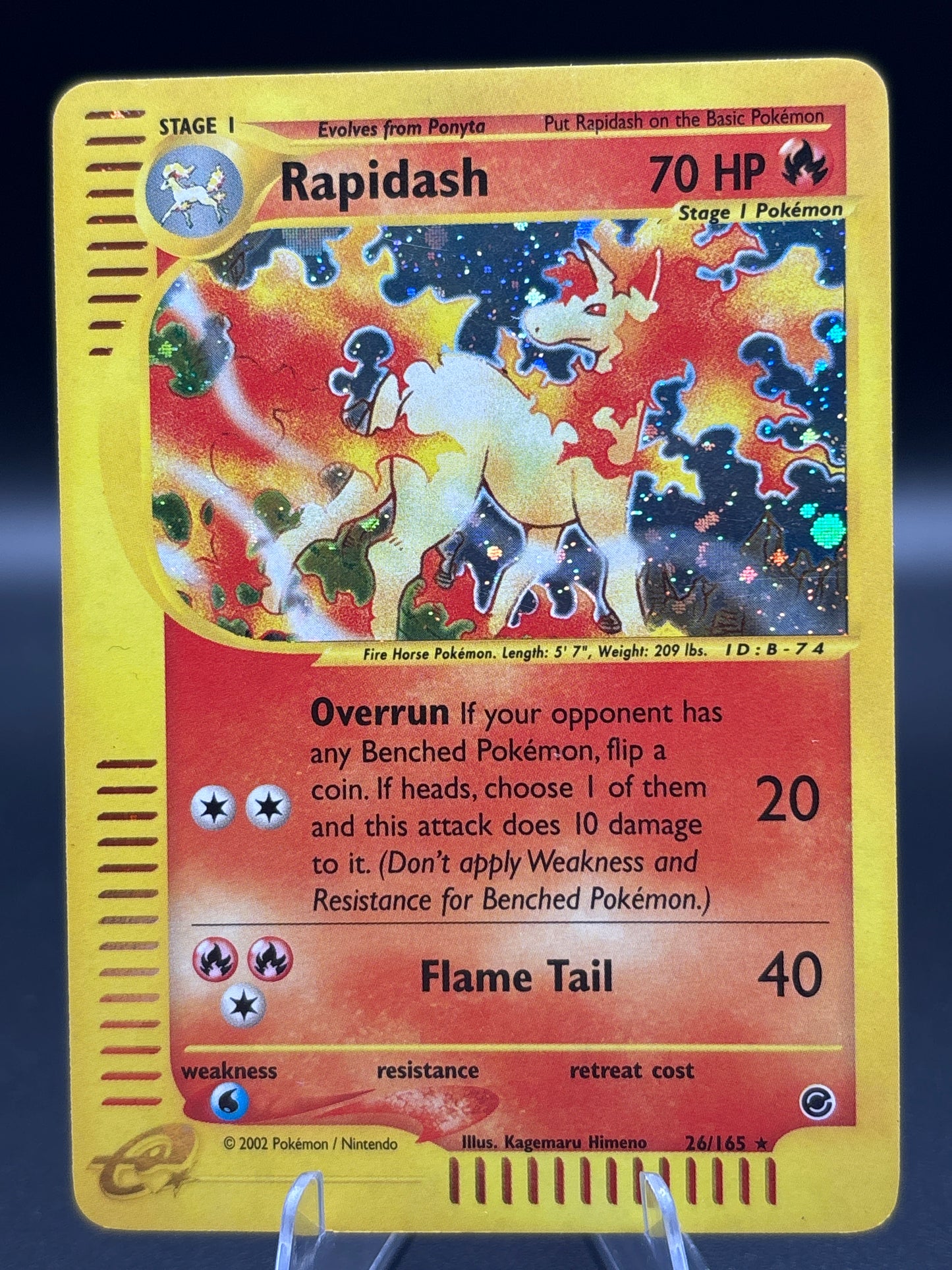Pokémon TCG: 2002 Rapidash 26/165 Expedition Holo
