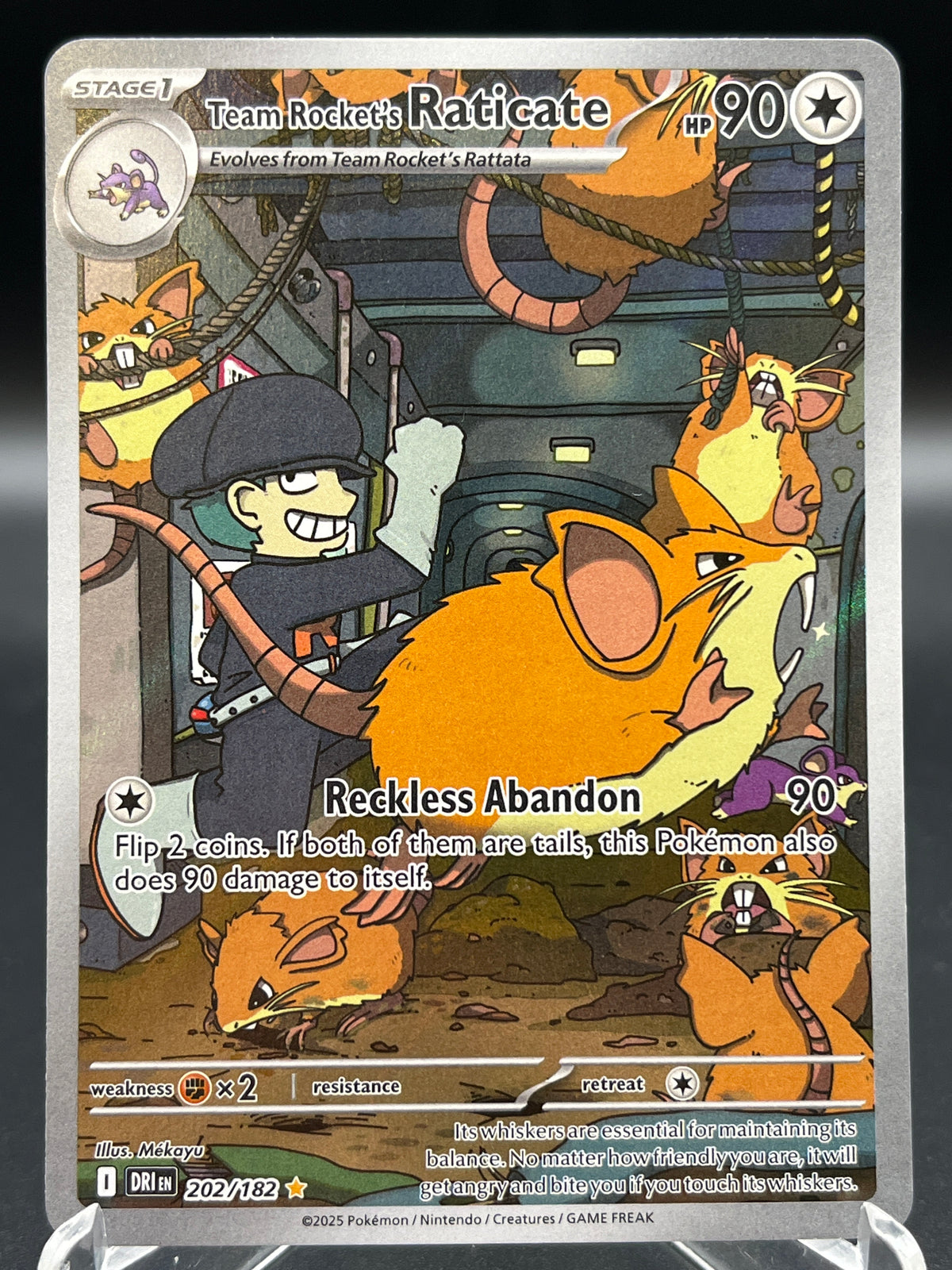 Pokémon TCG: 2025 Team Rocket's Raticate - 202/182 - SV: Destined Rivals