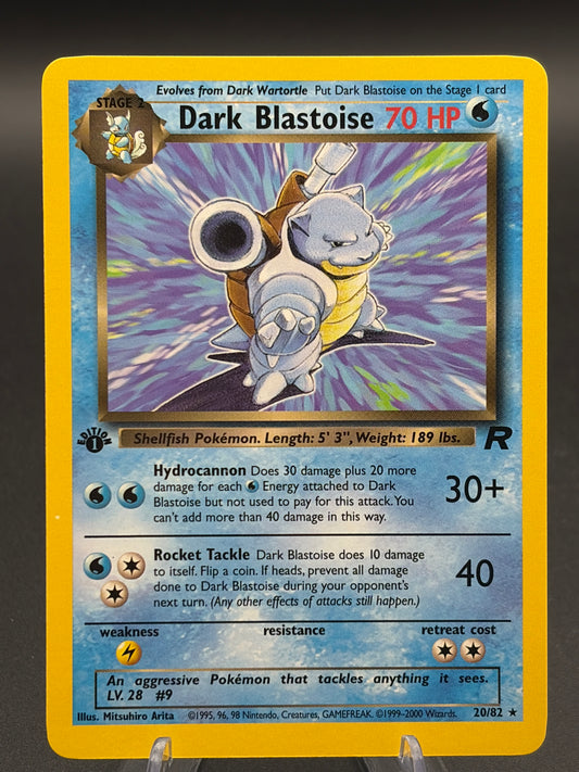 Pokémon TCG: 2000 1st Edition Dark Blastoise 20/82 Team Rocket