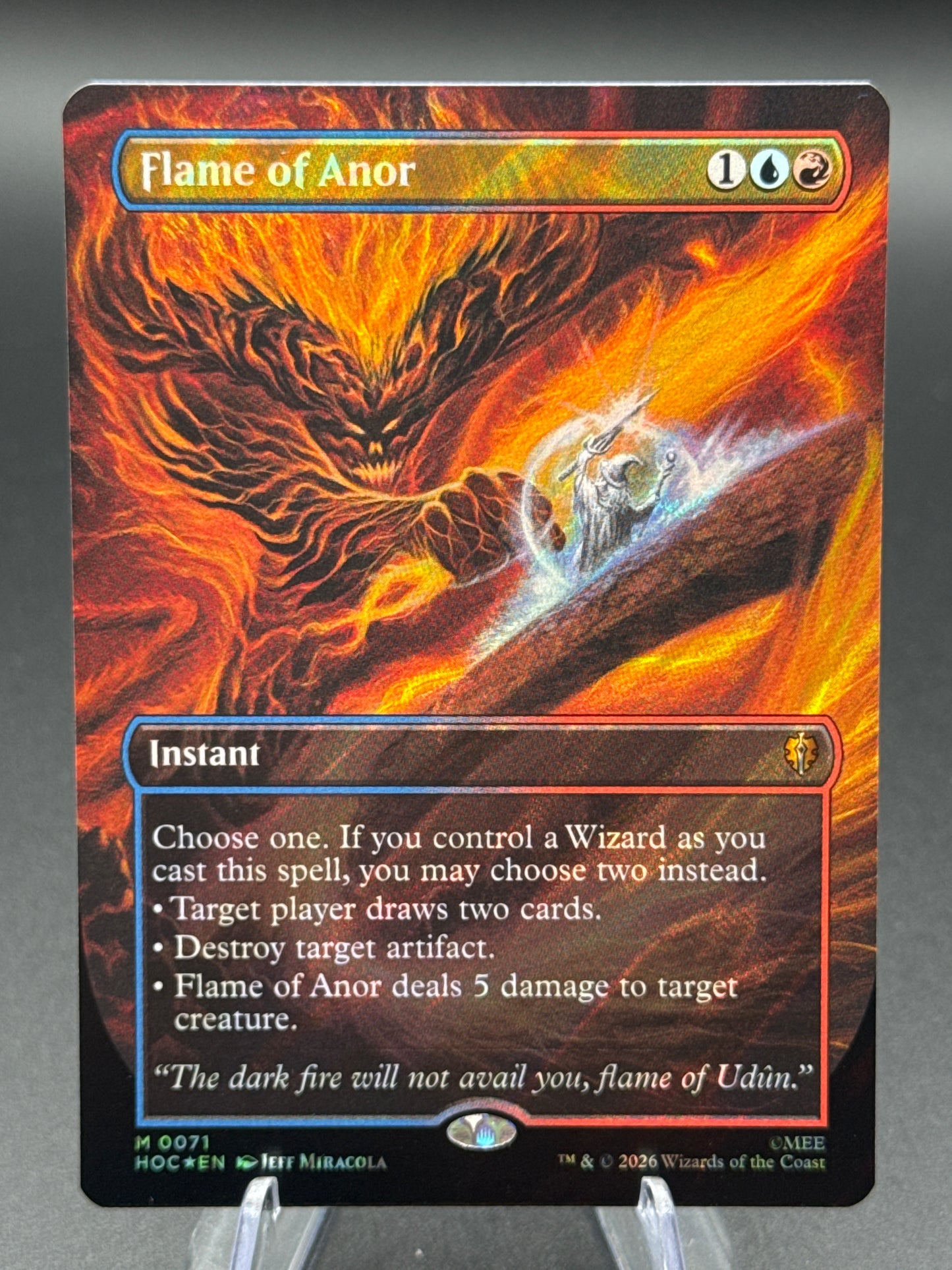 Magic The Gathering: Flame of Anor (Borderless) (Surge Foil) M 0071 - The Hobbit: Eternal-Legal
