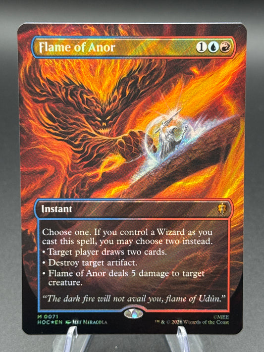 Magic The Gathering: Flame of Anor (Borderless) (Surge Foil) M 0071 - The Hobbit: Eternal-Legal