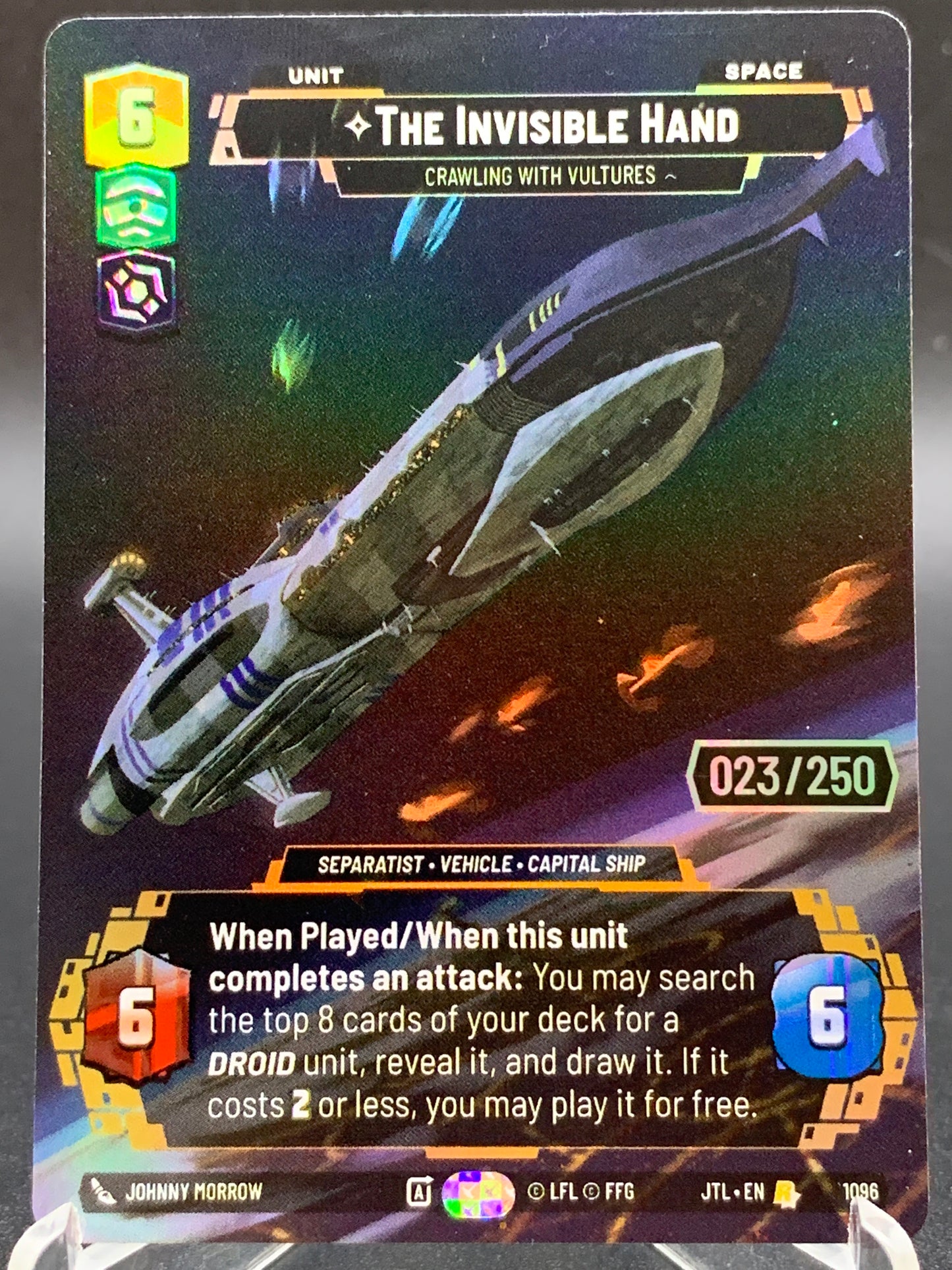 Star Wars TCG: The Invisible Hand-Crawling With Vultures (023/250 Serialized) 1096 Jump to Lightspeed