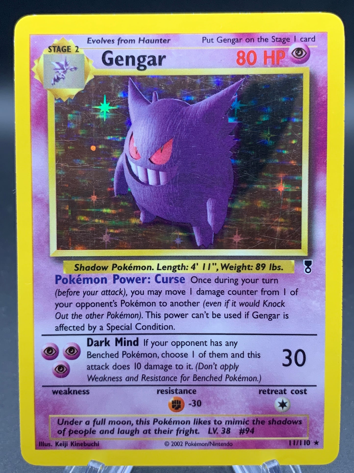 Pokémon TCG: 2002 Gengar - 11/110 - LC: Legendary Collection Holo