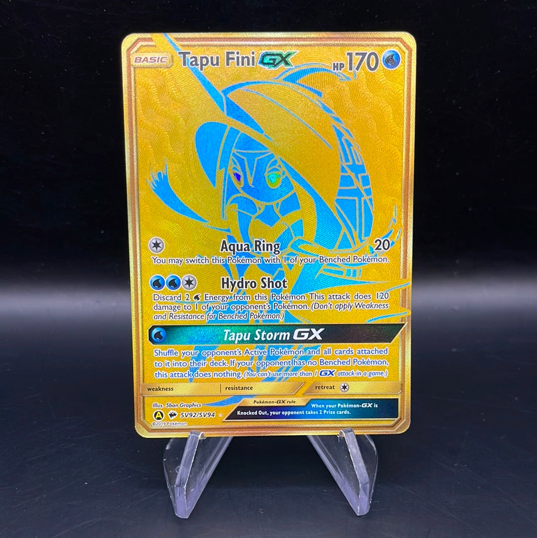 Pokemon TCG 2019 Tapu Fini GX - SV92/SV94 - Hidden Fates - Gold