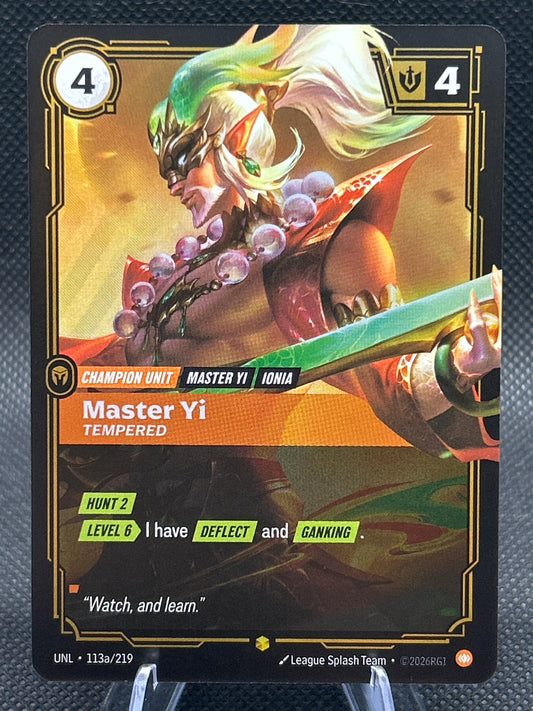 Riftbound TCG: 2026 Master Yi 113a/219 Unleashed
