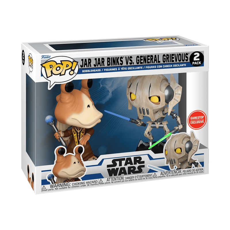 Funko PoP! Star Wars: Jar Jar VS. General Grievous (GameStop Exclusive)