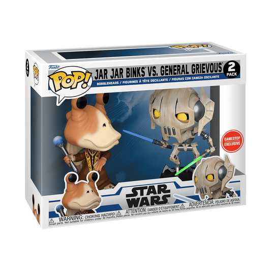 Funko PoP! Star Wars: Jar Jar VS. General Grievous (GameStop Exclusive)