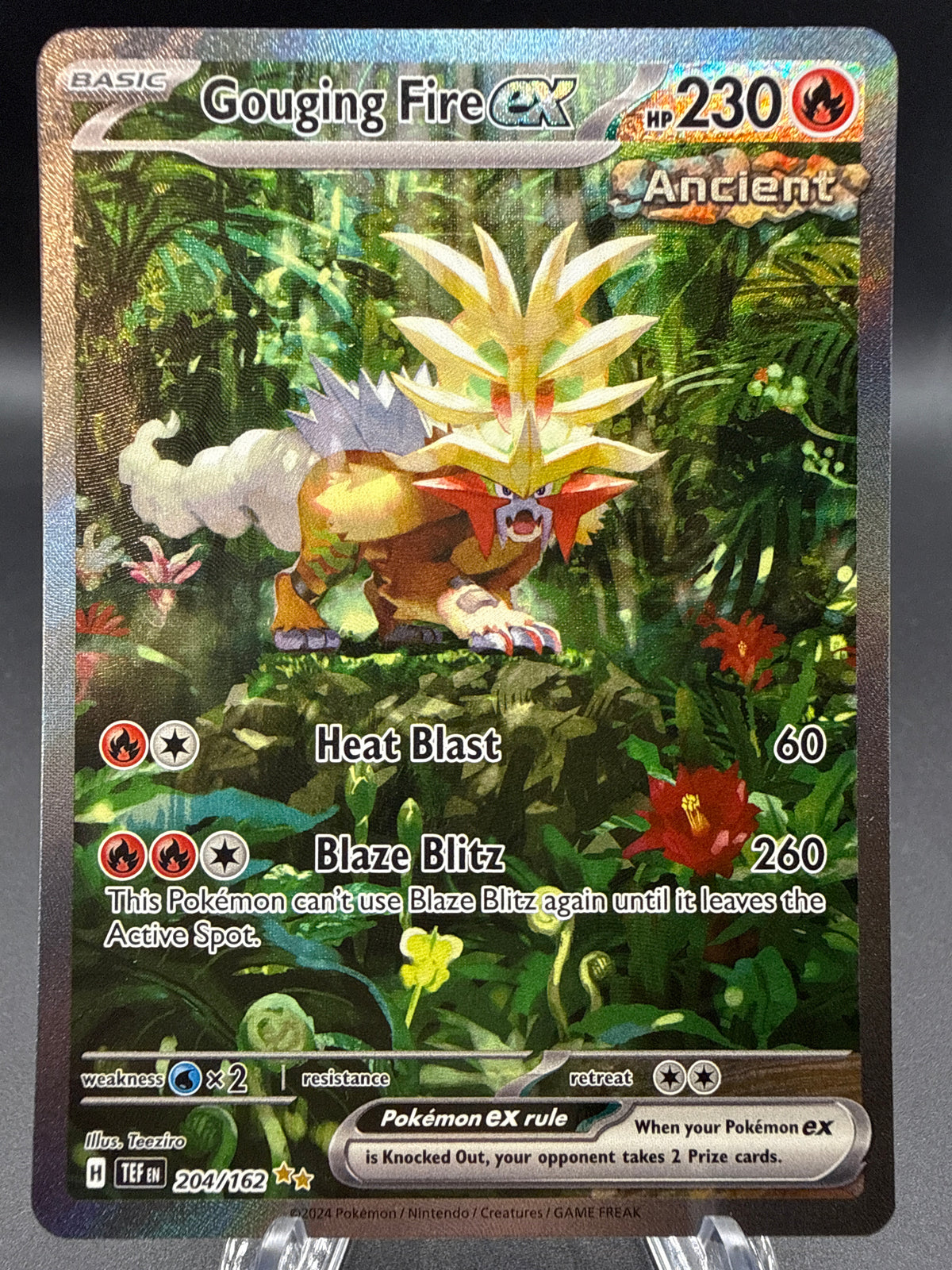 Pokémon TCG: 2024 Gouging Fire ex - 204/162 - SV05: Temporal Forces