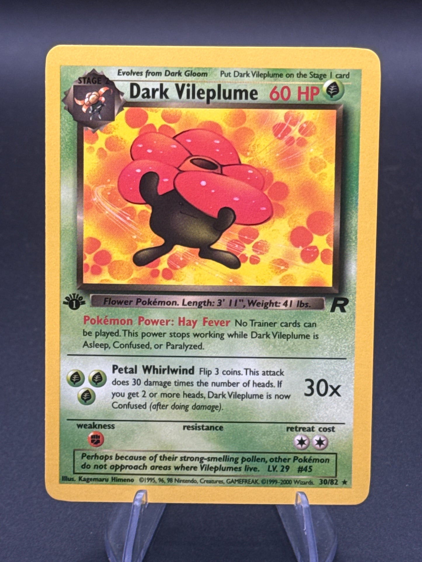 Pokémon TCG: 2000 1st edition Dark Vileplume 30/82 - Team Rocket (Copy)
