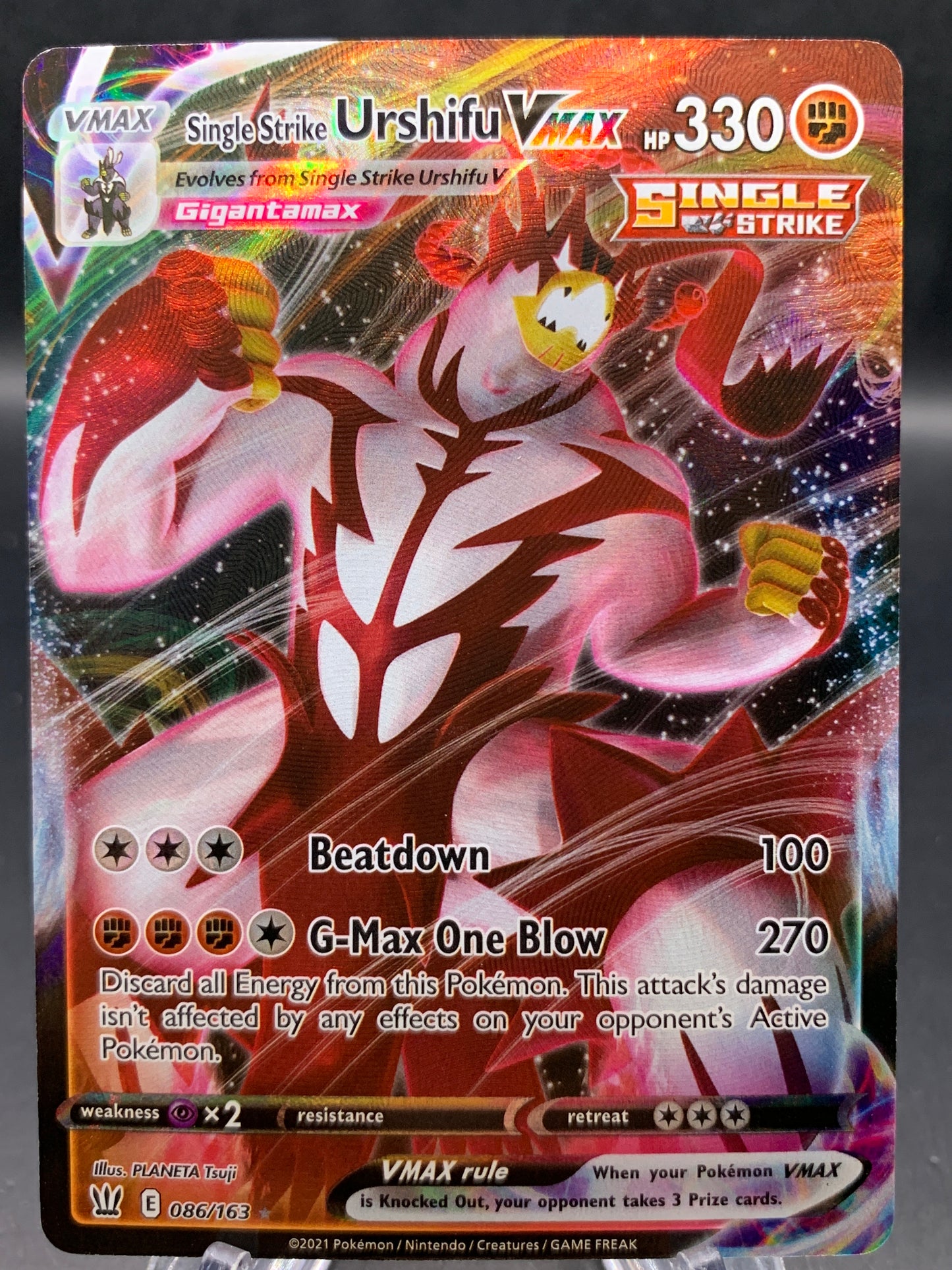 Pokémon TCG: 2021 Single Strike Urshifu Vmax - 086/163 - SWSH: Battle Styles (Crimped Card)