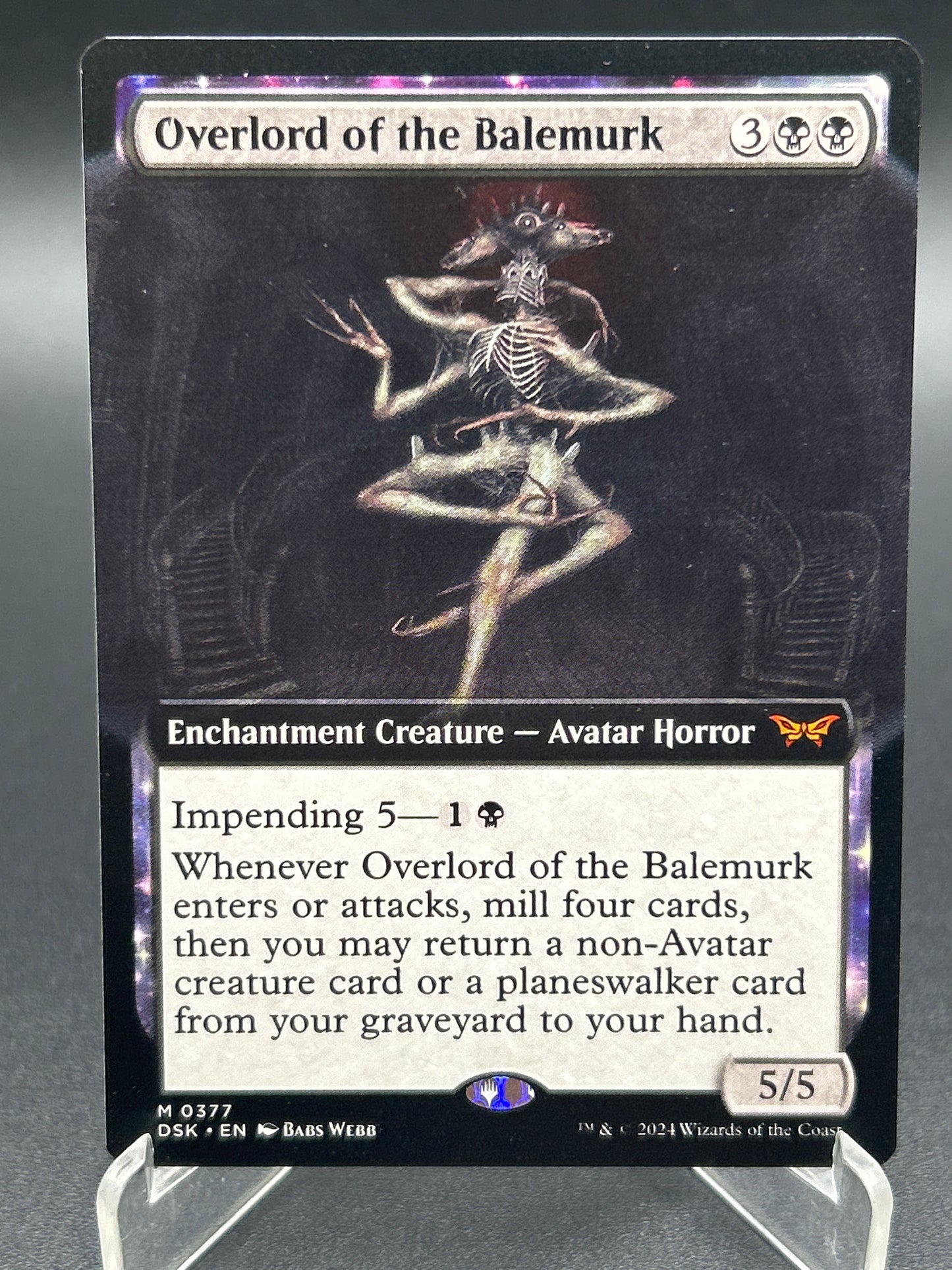 MTG TCG: Overlord of the Balemurk (Extended Art) M 0377 DSK: Duskmourn, House of Horror
