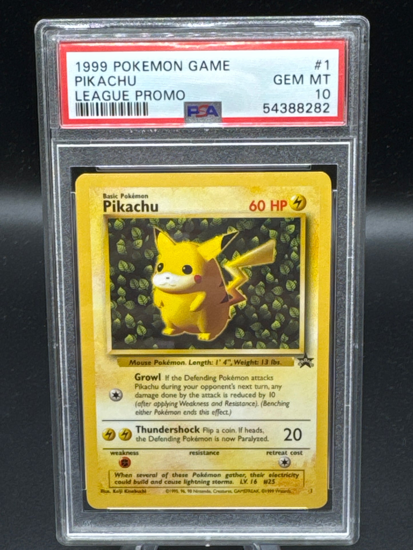 PSA 10 Pokemon TCG: 1999 Pikachu #1 League Promo