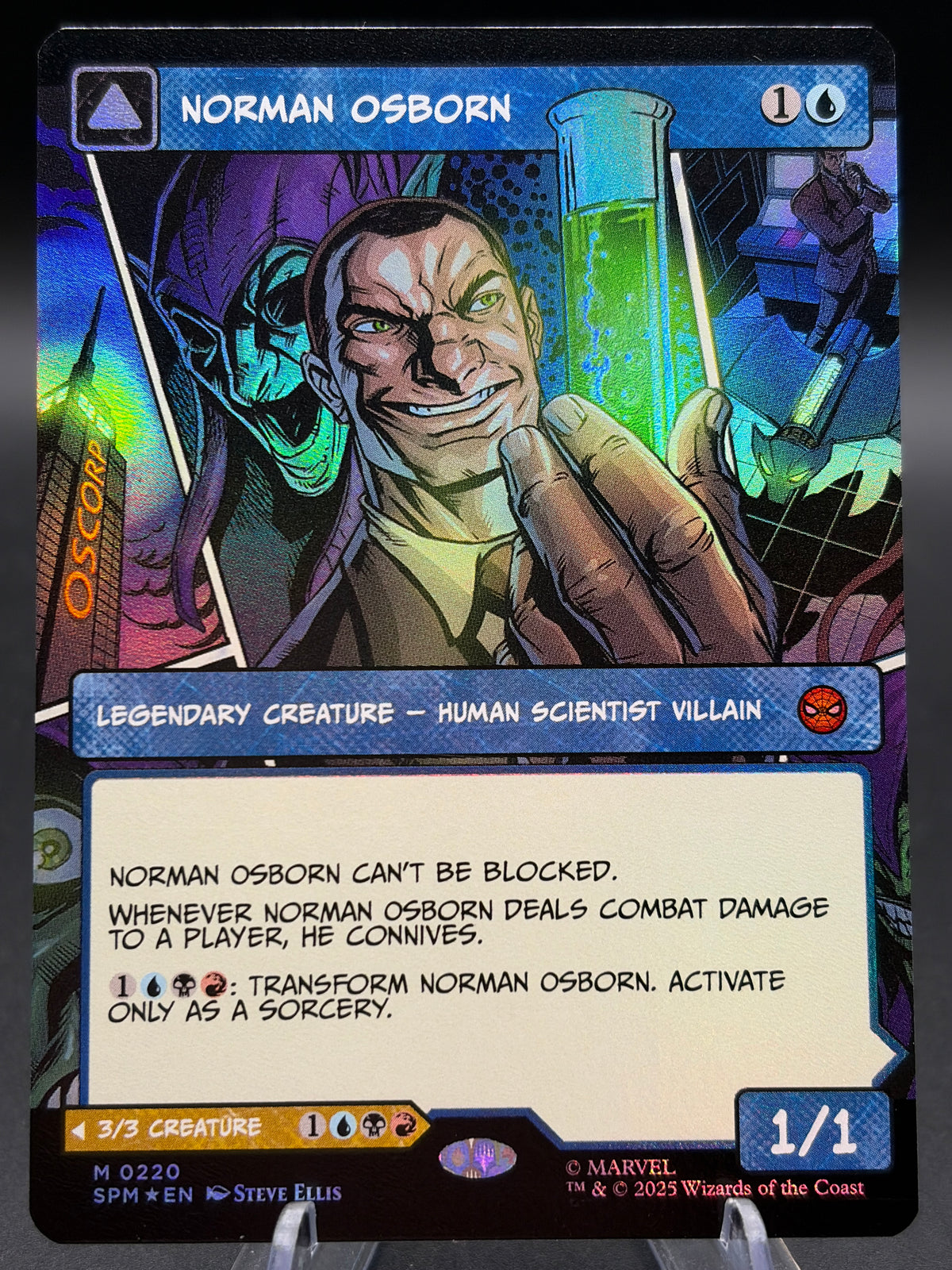 MTG TCG: Norman Osborn M 0220 (Borderless) - Marvel's Spider-Man (SPM) (Foil)