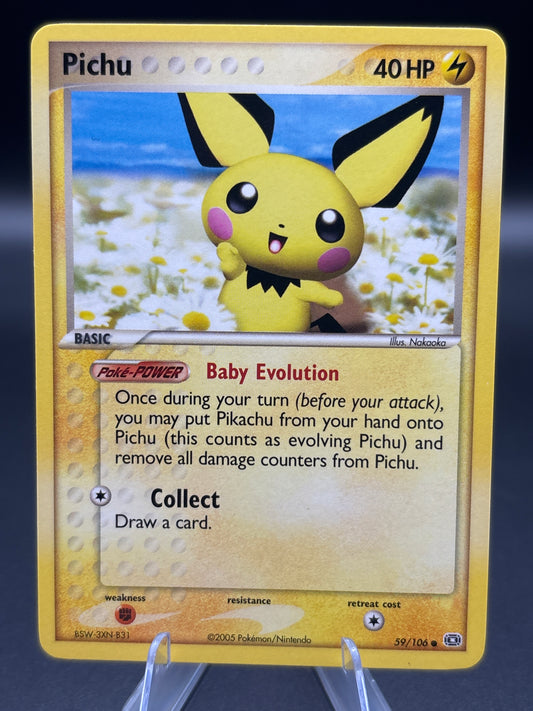 Pokémon TCG: 2005 Pichu 59/106 Emerald