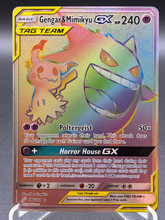 Pokémon TCG: 2019 Gengar & Mimikyu GX 186/181 Team Up