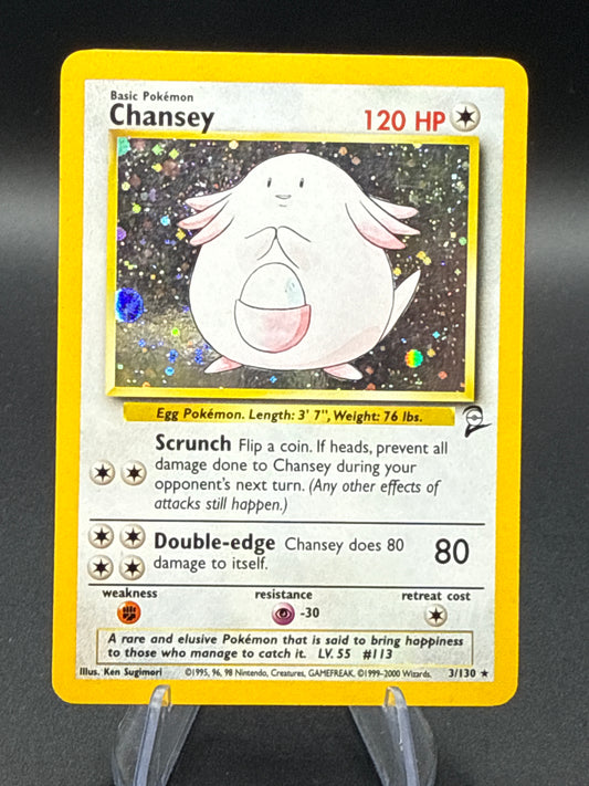 Pokémon TCG: 1999 Chansey 3/130 Base Set 2 Holo