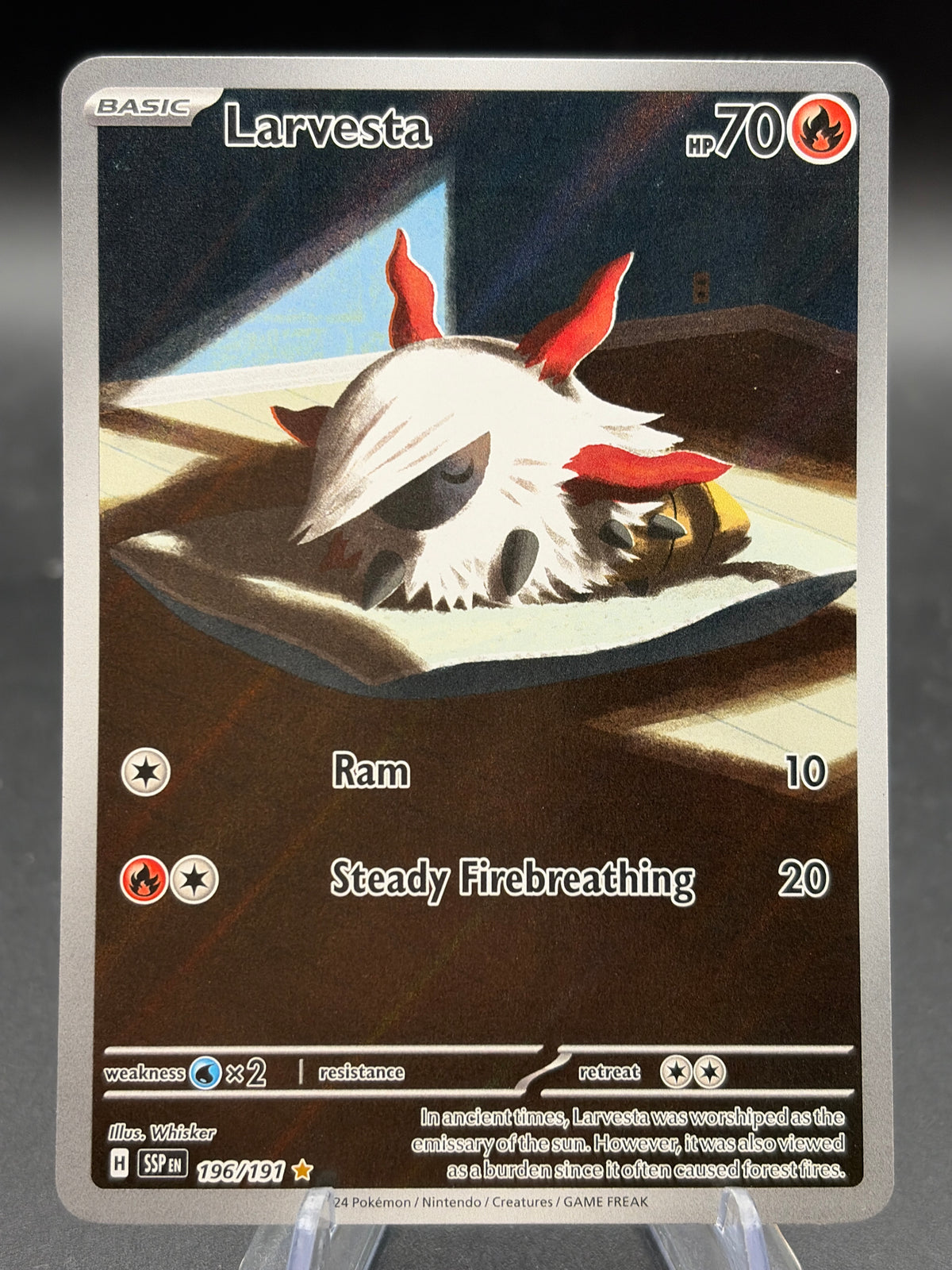 Pokémon TCG: 2024 Larvesta - 196/191 - SV08: Surging Sparks