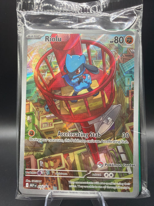 Pokémon TCG: 2025 Riolu Pokemon Center - #010 - MEG: Mega Evolution Promo (Sealed)