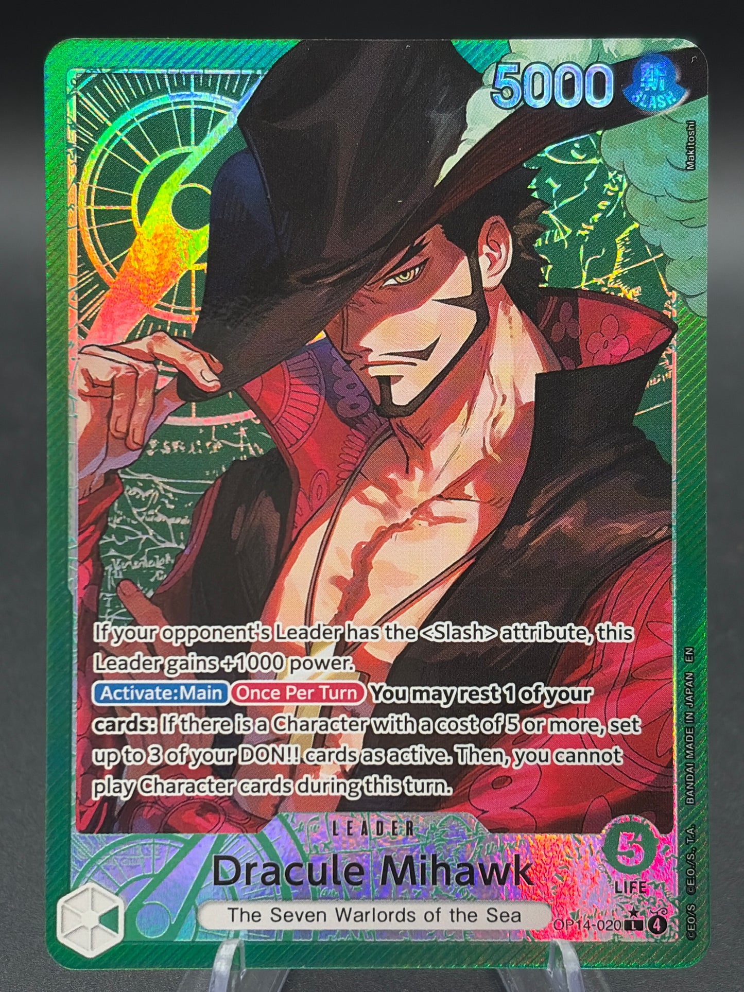One Piece TCG: Dracule Mihawk - OP14-020 (Alternate Art) - The Azure Sea's Seven