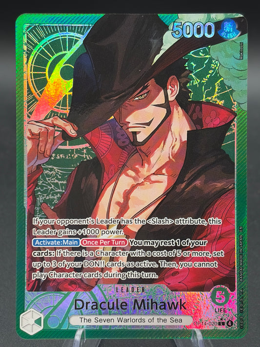 One Piece TCG: Dracule Mihawk - OP14-020 (Alternate Art) - The Azure Sea's Seven