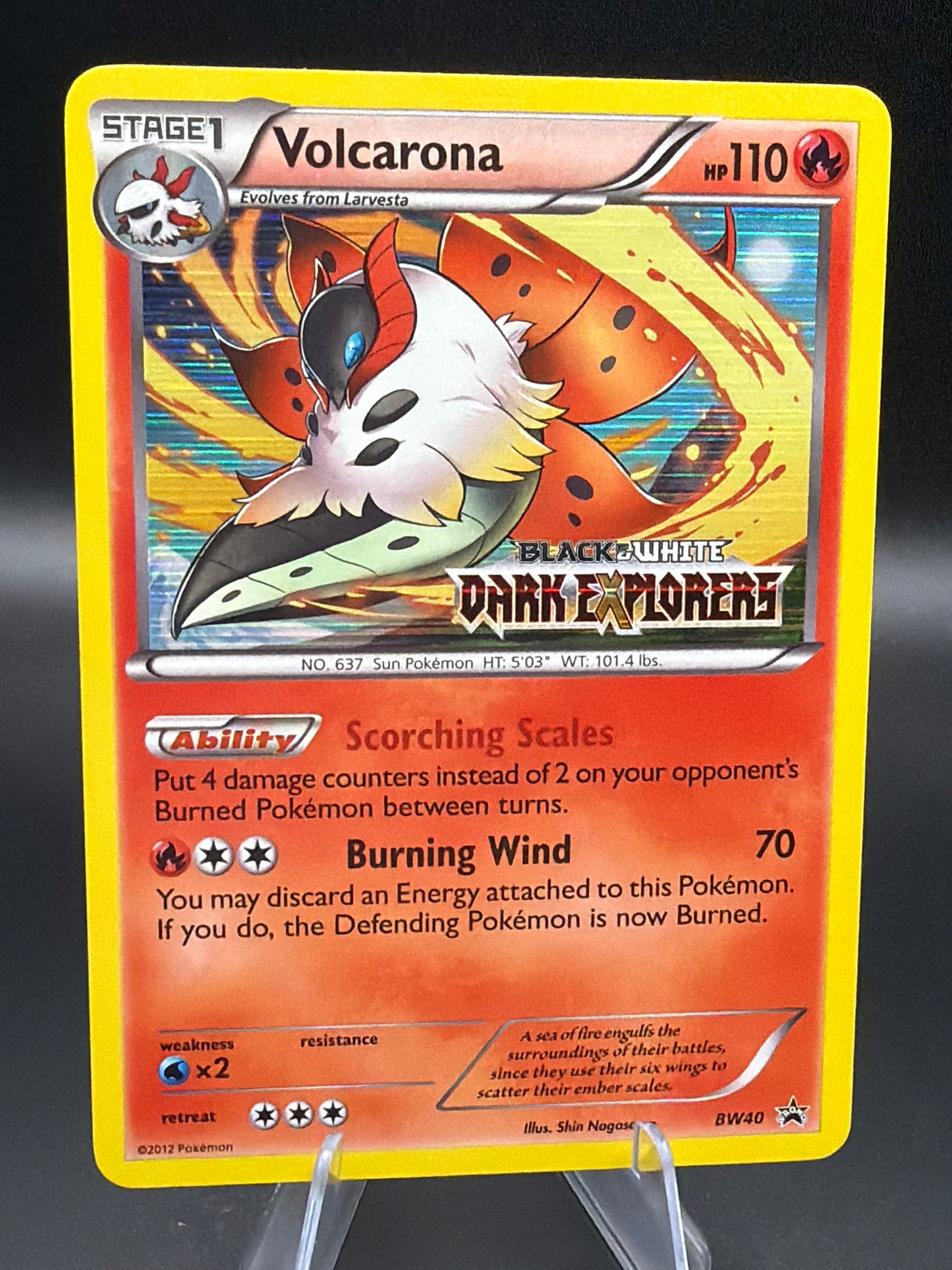 Pokémon TCG: 2012 Volcarona BW40 BW: Dark Explorers Prerelease Promo