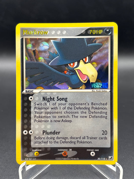 Pokémon TCG: 2005 Murkrow 30/115 Unseen Forces Reverse Holo