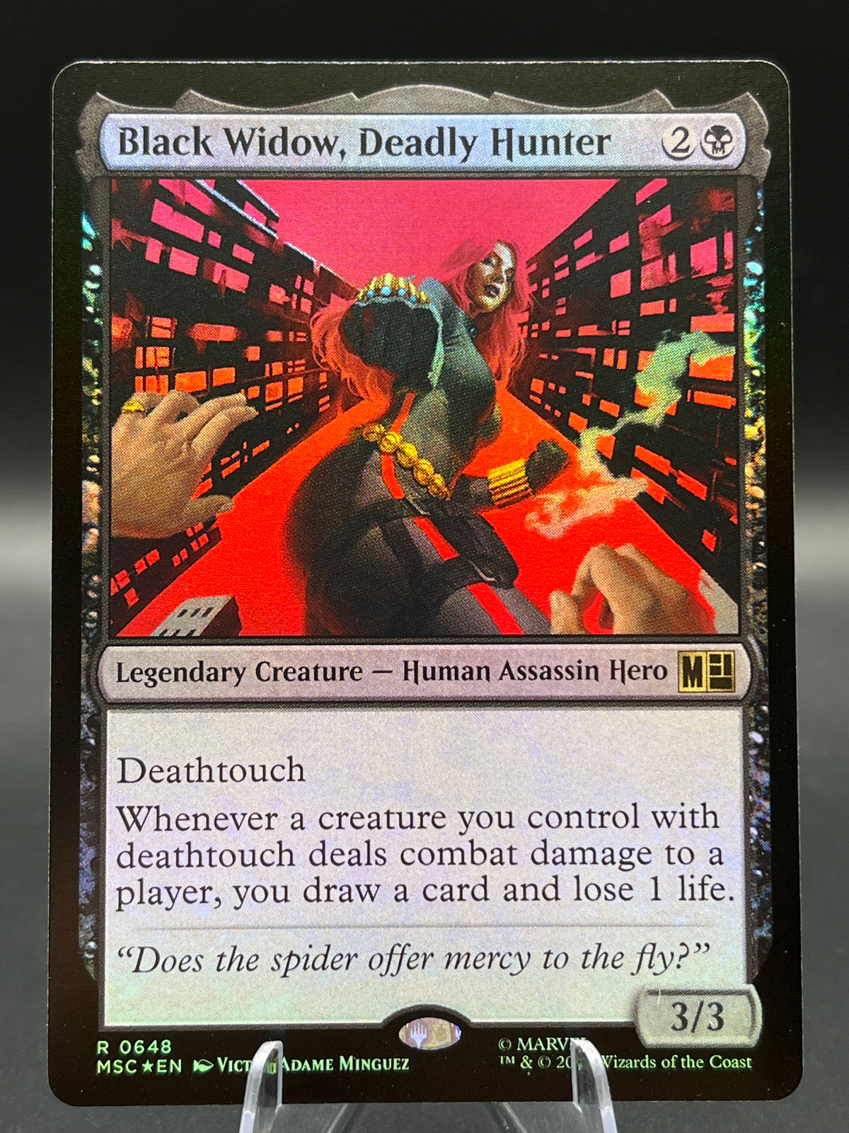 MTG TCG: 2026 Black Widow, Deadly Hunter - 0648 - Commander: Marvel Super Heroes (MSC)
