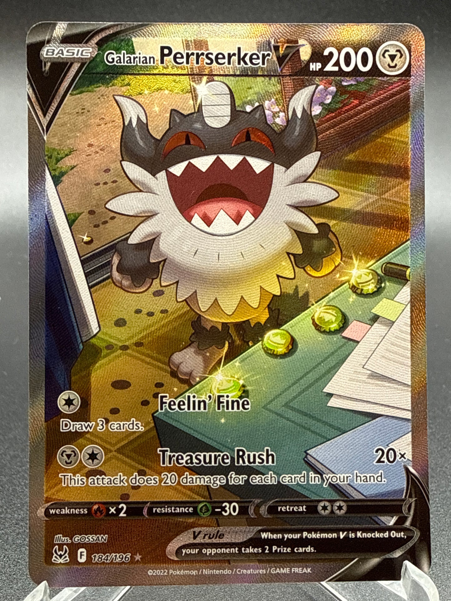 Pokémon TCG: 2022 Galarian Perrserker 184/196 S&S: Lost Origin Alt Art