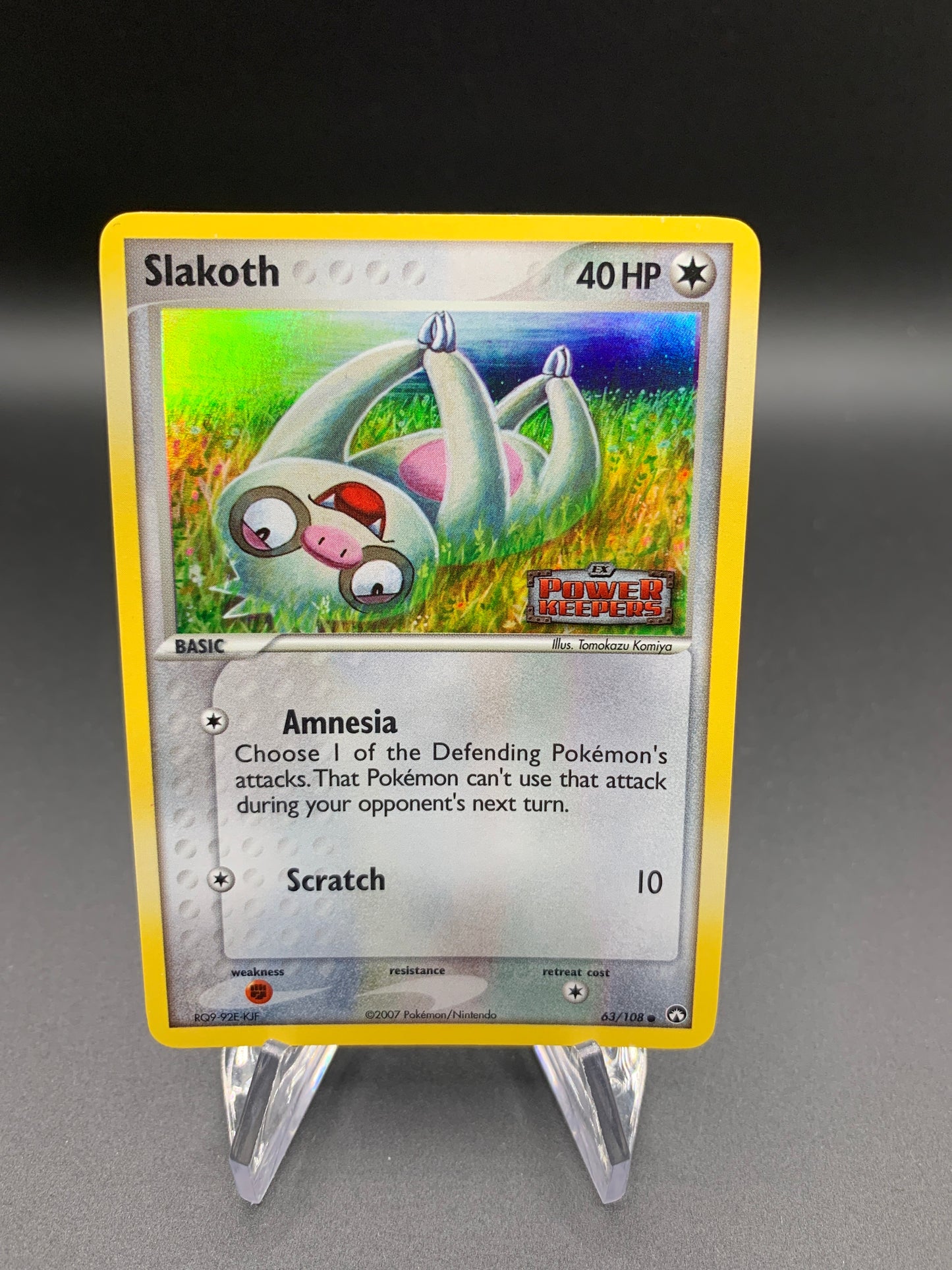 Pokémon TCG: 2007 Slakoth - 63/108 - PK: Power Keepers Stamp