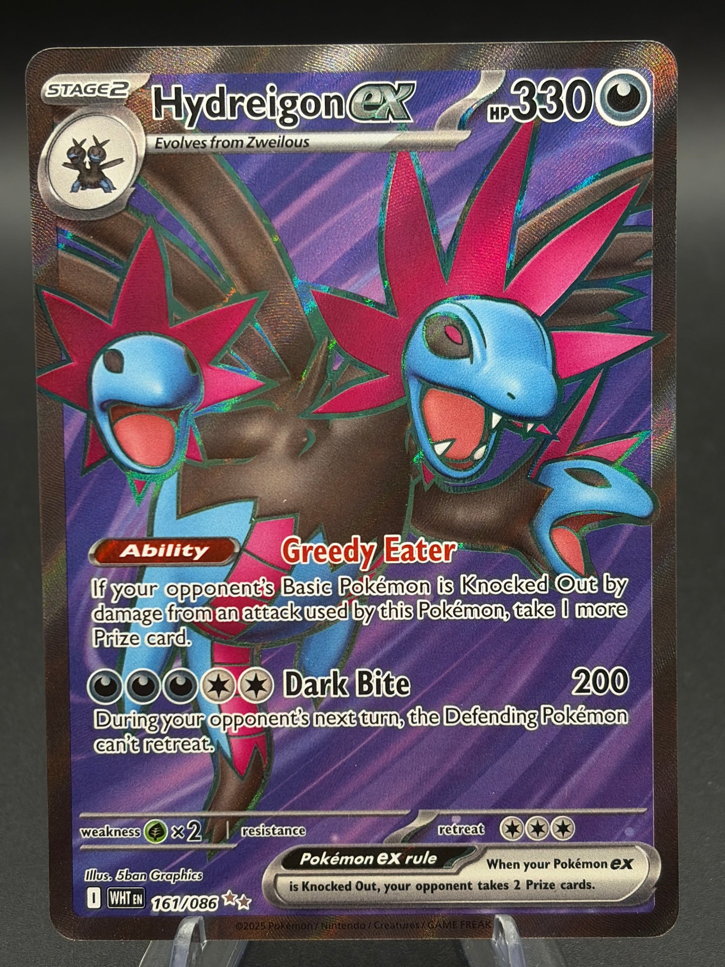Pokémon TCG: 2025 Hydreigon ex - 161/086 - SV: White Flare (WHT)