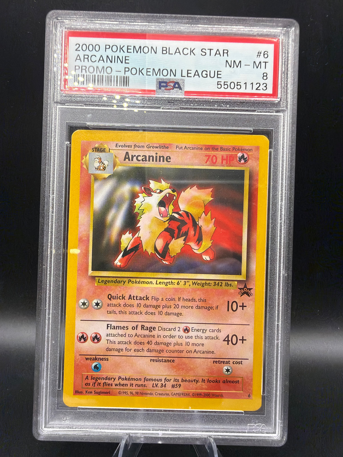 PSA 8 Pokemon TCG: 2000 ARCANINE #6 PROMO - POKEMON LEAGUE