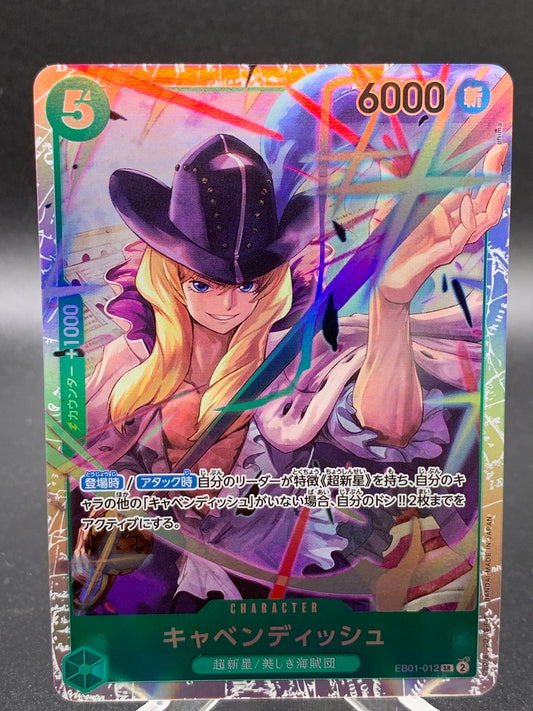 One Piece TCG: Japanese Cavenidish EB01-012 SR Memorial Collection
