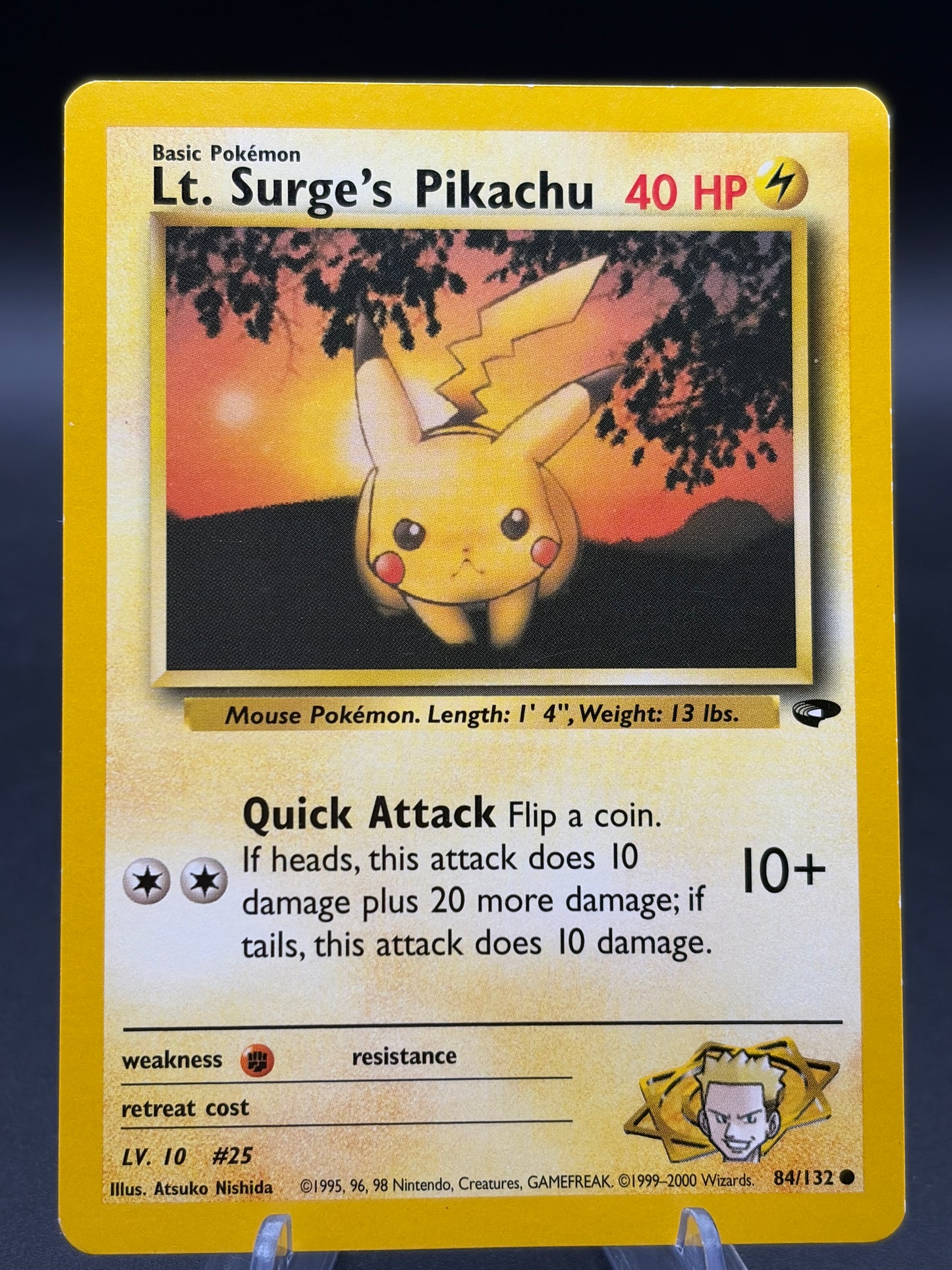 Pokémon TCG: Lt. Surge's Pikachu - Gym Challenge (G2)