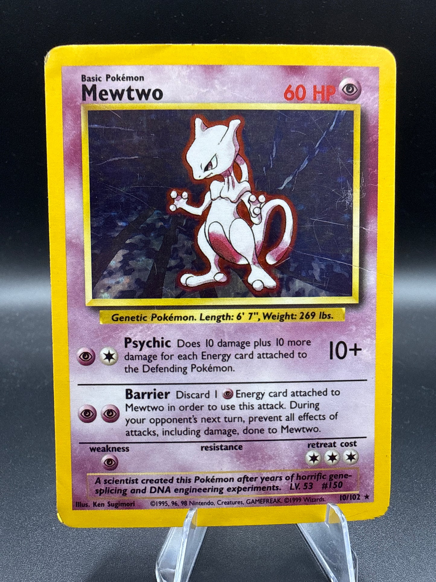 Pokémon TCG: 1999 Mewtwo - 10/102 - Base Set Holo