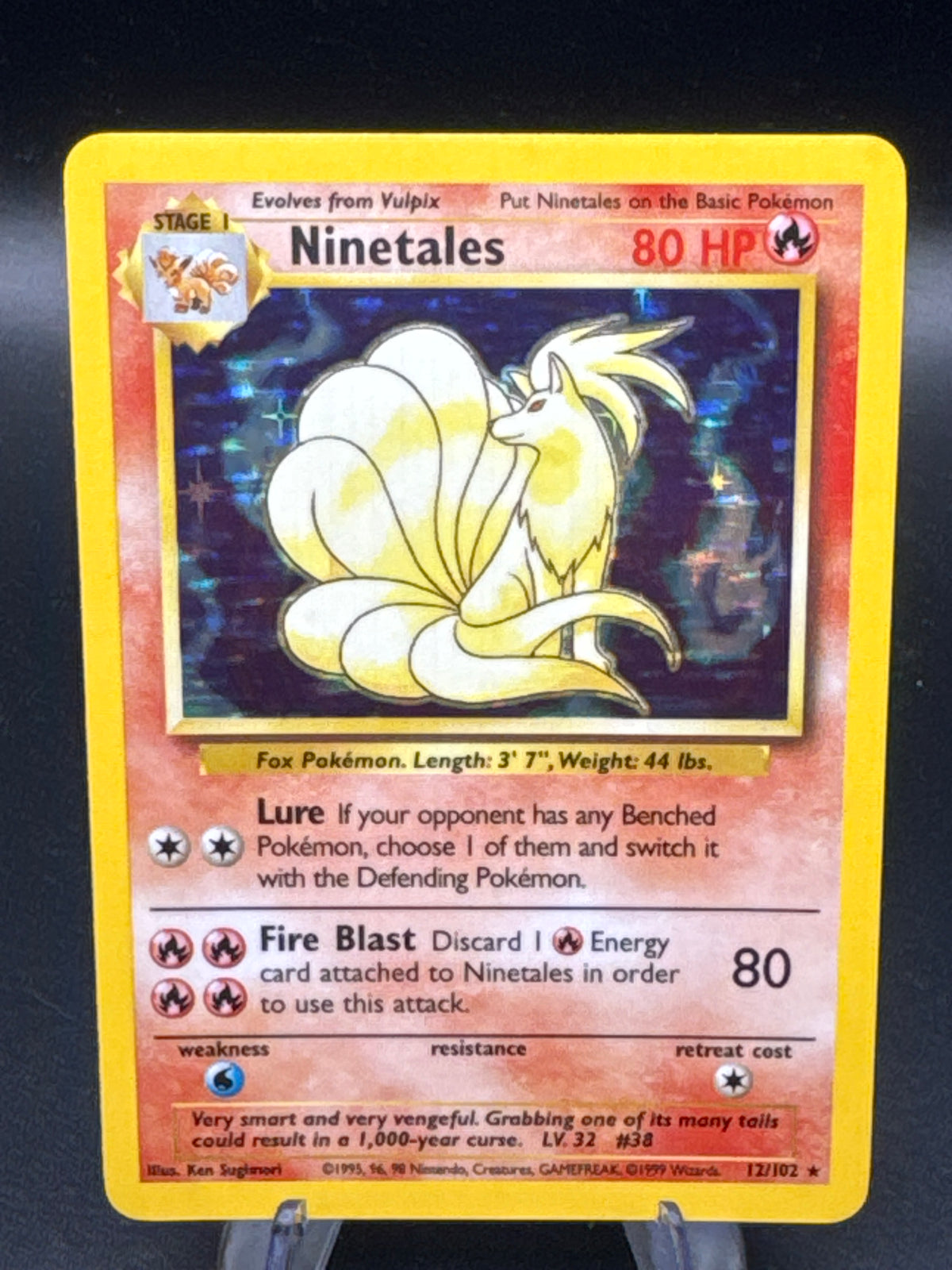 Pokémon TCG: 1999 Ninetales - 12/102 - Base Set Holo