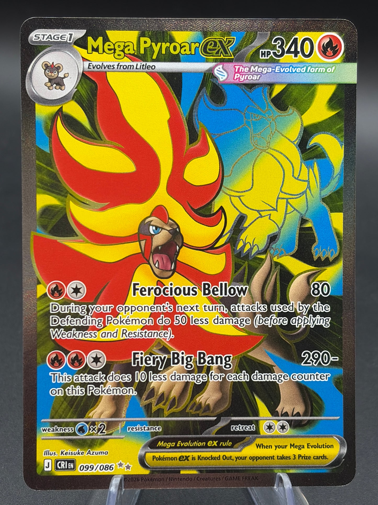 Pokémon TCG: Mega Pyroar ex - 099/086 - ME04: Chaos Rising (CRI)