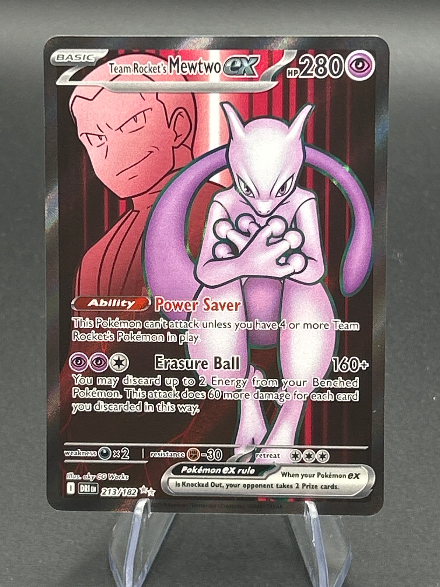 Pokémon TCG: 2025 Team Rocket's Mewtwo ex - 213/182 - Destined Rivals