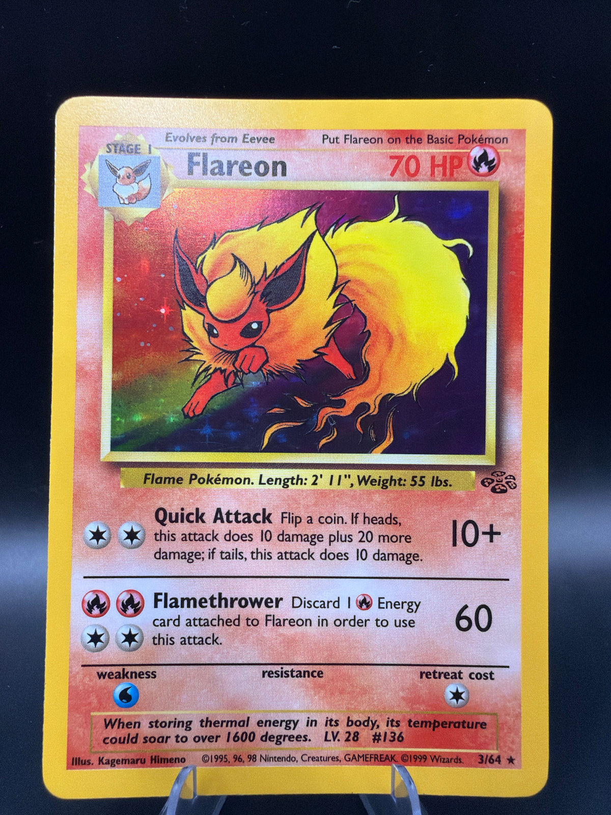 Pokémon TCG: 1999 Flareon 3/64 Jungle Holo