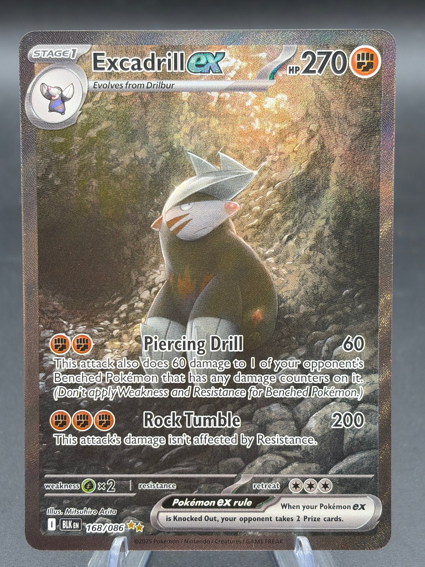 Pokémon TCG: 2025 Excadrill ex - 168/086 - SV: Black Bolt