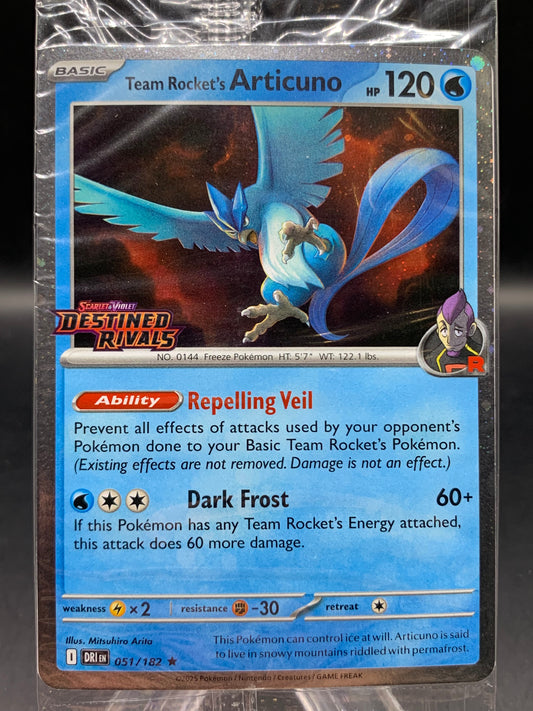 Pokémon TCG: 2025 Team Rocket's Articuno - 051/182 - SV: Destined Rivals BestBuy Sealed Promo