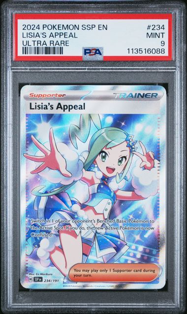 PSA 9 Pokemon TCG: 2024 Lisia's Appeal - 234/191 - Surging Sparks