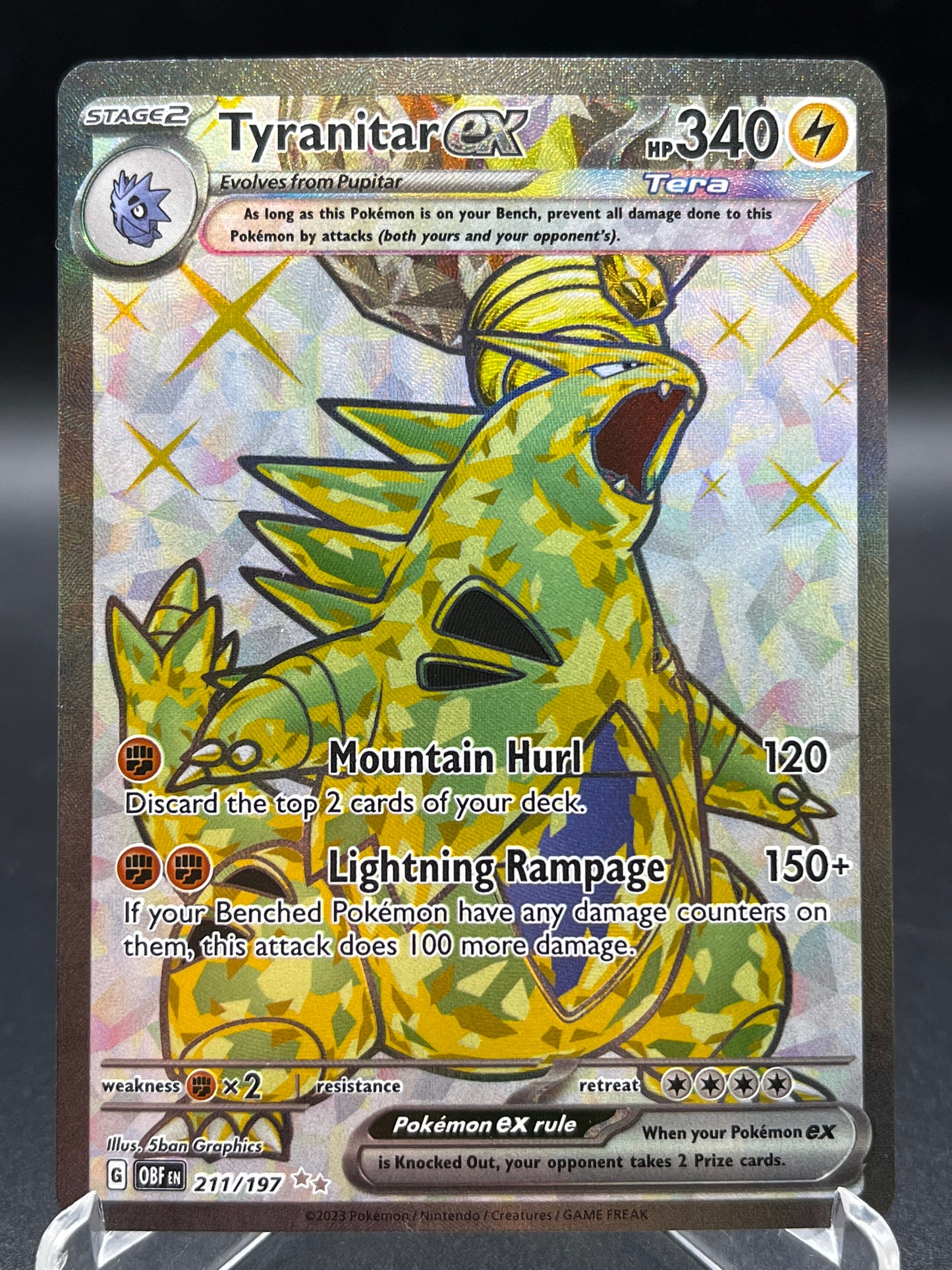 Pokémon TCG: 2023 Tyranitar ex - 211/197 - SV: Obsidian Flames