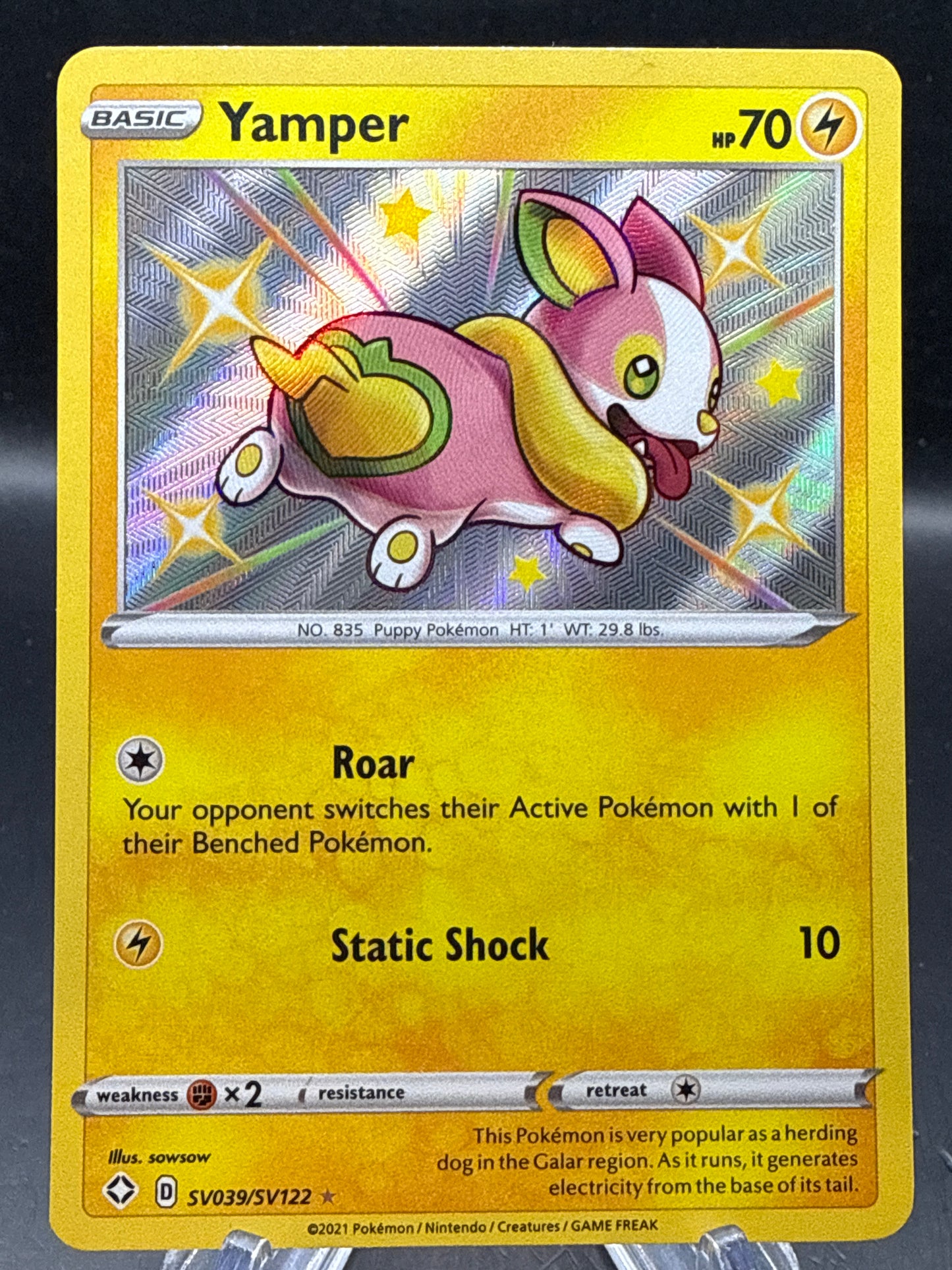 Pokémon TCG: 2021 Yamper SV039/SV122 SWSH: Shining Fates Shiny Vault